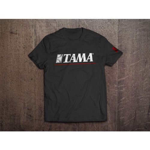 0 TAMA - T-shirt - L - nera c/ logo bianco/rosso