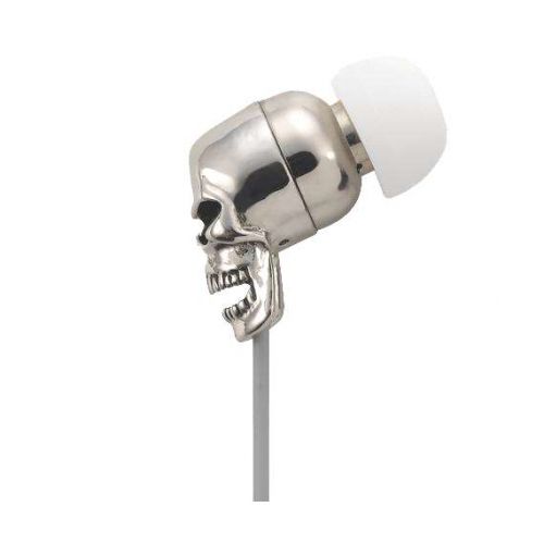 0 Gavio - Metallon Sgull - cuffie auricolari metalliche con microfono - cromate