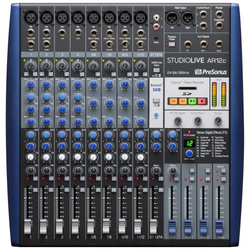 Presonus StudioLive AR12c - Mixer Audio Analogico 12 Ch con Effetti e Recording