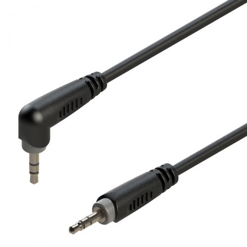 0 SOUNDSATION - Cavo adattatore 3.5mm Jack angolato maschio STEREO - 3.5mm Jack maschio STEREO / 1.5mt