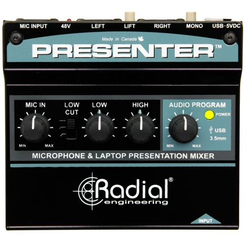Radial Presenter - Mixer Audio Passivo Compatto per Presentazioni e Conferenze