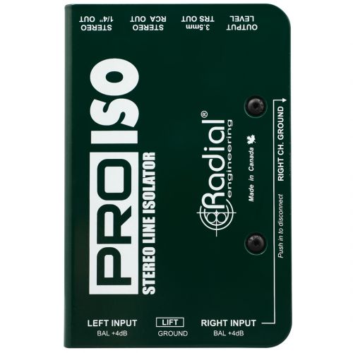Radial ProISO - Convertitore Passivo Stereo +4dB a -10dB per Parlato