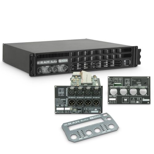 Ram Audio S 4004 DSP GPIO - Finale di potenza PA 4 x 980 W 2 Ohm incl. modulo DSP e GPIO