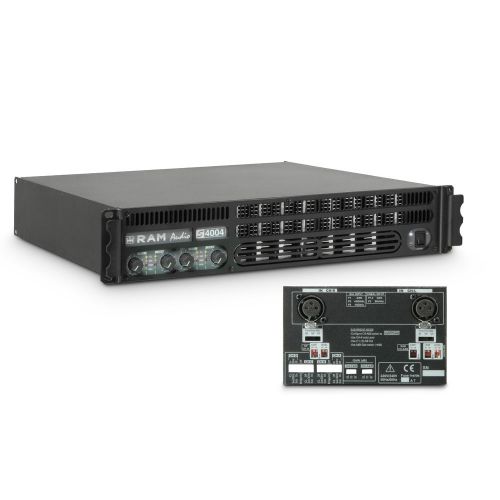Ram Audio S 4004 X OVER - Finale di potenza PA 4 x 980 W 2 Ohm incl. modulo processore analogico
