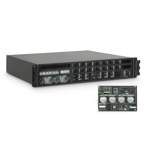 Ram Audio S 6004 GPIO - Finale di potenza PA 4 x 1440 W 2 Ohm incl. modulo GPIO