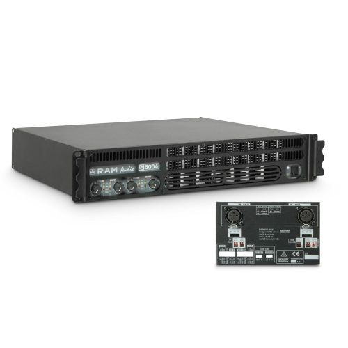 Ram Audio S 6004 X OVER - Finale di potenza PA 4 x 1440 W 2 Ohm incl. modulo processore analogico