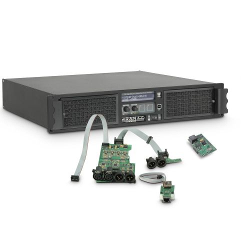 Ram Audio W 9000 DSP E AES - Finale di potenza PA 2 x 4400 W 2 Ohm incl. modulo DSP con ingresso digitale AES/EBU + Ethernet