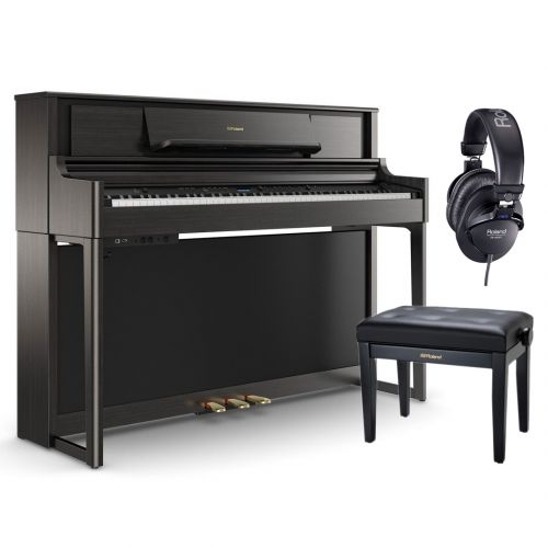 Roland LX705 Charcoal Black Home Set - Pianoforte Digitale con Panca e Cuffie