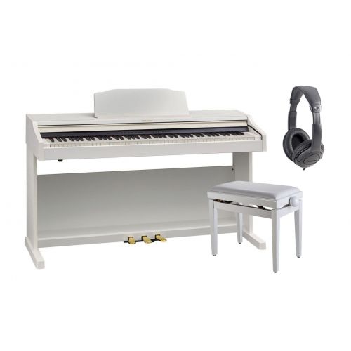 ROLAND RP501R WH Pianoforte Digitale con Mobile Bianco / Cuffie Monitor Professionali / Panchetta Regolabile