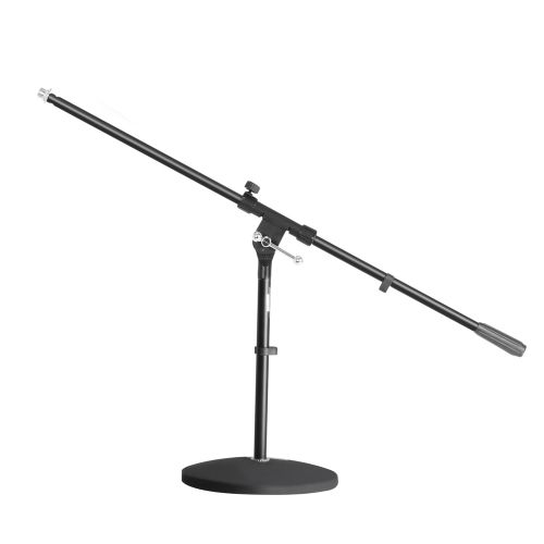 Adam Hall Stands S 7 B - Asta Microfonica con Base tonda e Braccio Orientabile