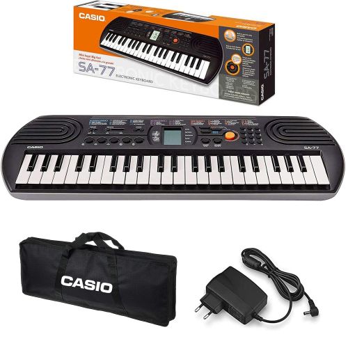 CASIO SA77 Tastiera 44 Tasti Mini / Minibag / Alimentatore Bundle