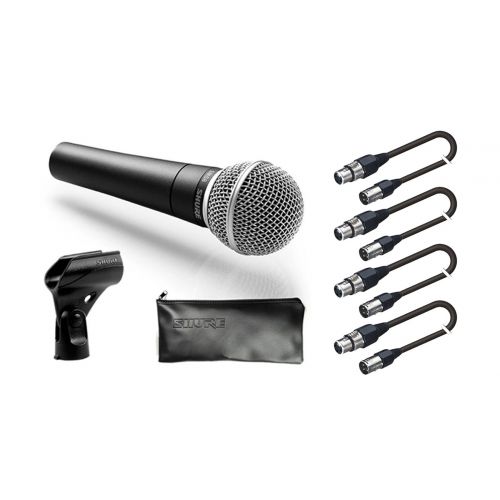 Set 4 Microfoni / 4 Cavi Audio XLR/XLR 5mt Bundle