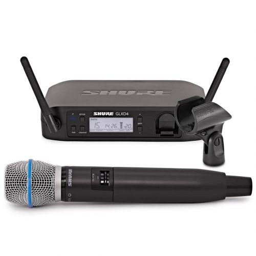 Shure GLXD24E/Beta87A - Radiomicrofono Palmare Digitale Wireless per Voce