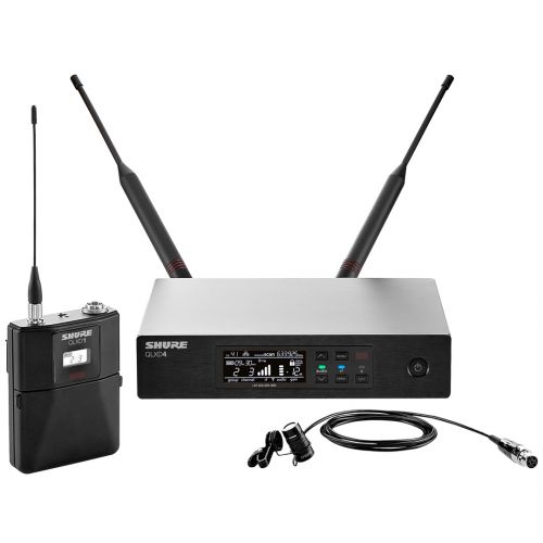 Shure QLXD14E/85 G51 - Radiomicrofono Sistema Microfonico Wireless Senza Fili UHF con Lavalier Pulce Cravatta WL185