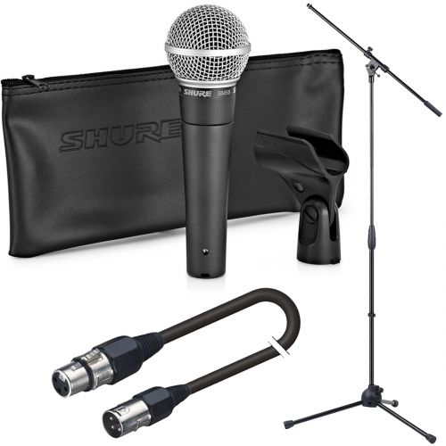 Set Microfono SHURE SM 58 / Asta Microfonica a Giraffa / Cavo Audio XLR/XLR Bundle