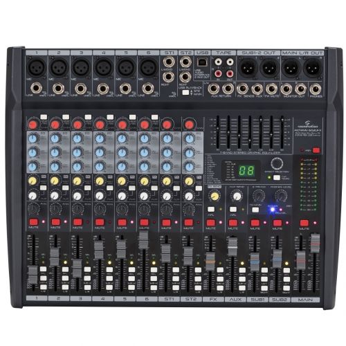 SOUNDSATION ALCHEMIX 602UFX - Mixer Professionale 10-canali Con Multieffetto Digitale A 24-bit & Scheda In/Out Stereo USB