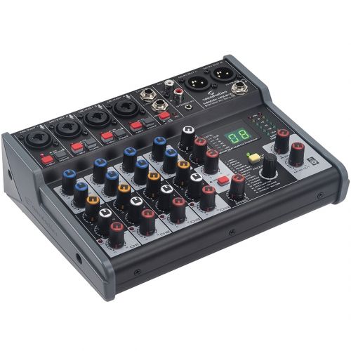 SOUNDSATION MIOMIX 404FX - Mixer Audio Professionale 8-Canali Con Multi-Effetto Digitale A 24-bit
