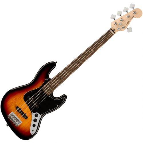 SQUIER Affinity Series Jazz Bass V Laurel Fingerboard Black Pickguard 3-Color Sunburst