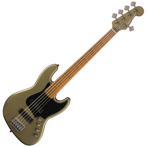 SQUIER FSR Contemporary Active Jazz Bass HH V Roasted Maple Fingerboard Olive Satin