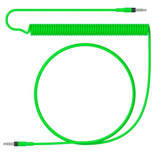 Teenage Engineering Cavo Audio a Spirale MiniJack TRS Maschio 1.20mt / Neon Green