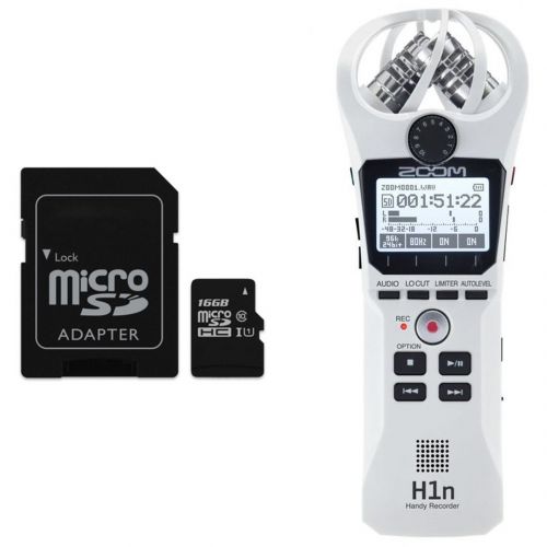 Zoom H1n Bianco - Registratore Digitale con Scheda microSD 16 GB