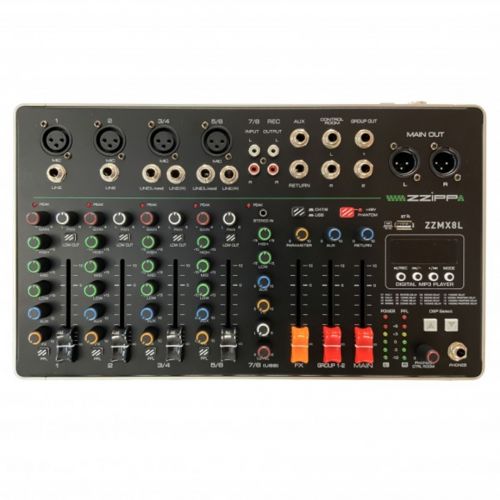 Mixer Audio 8 Canali ZZIPP ZZMX8L