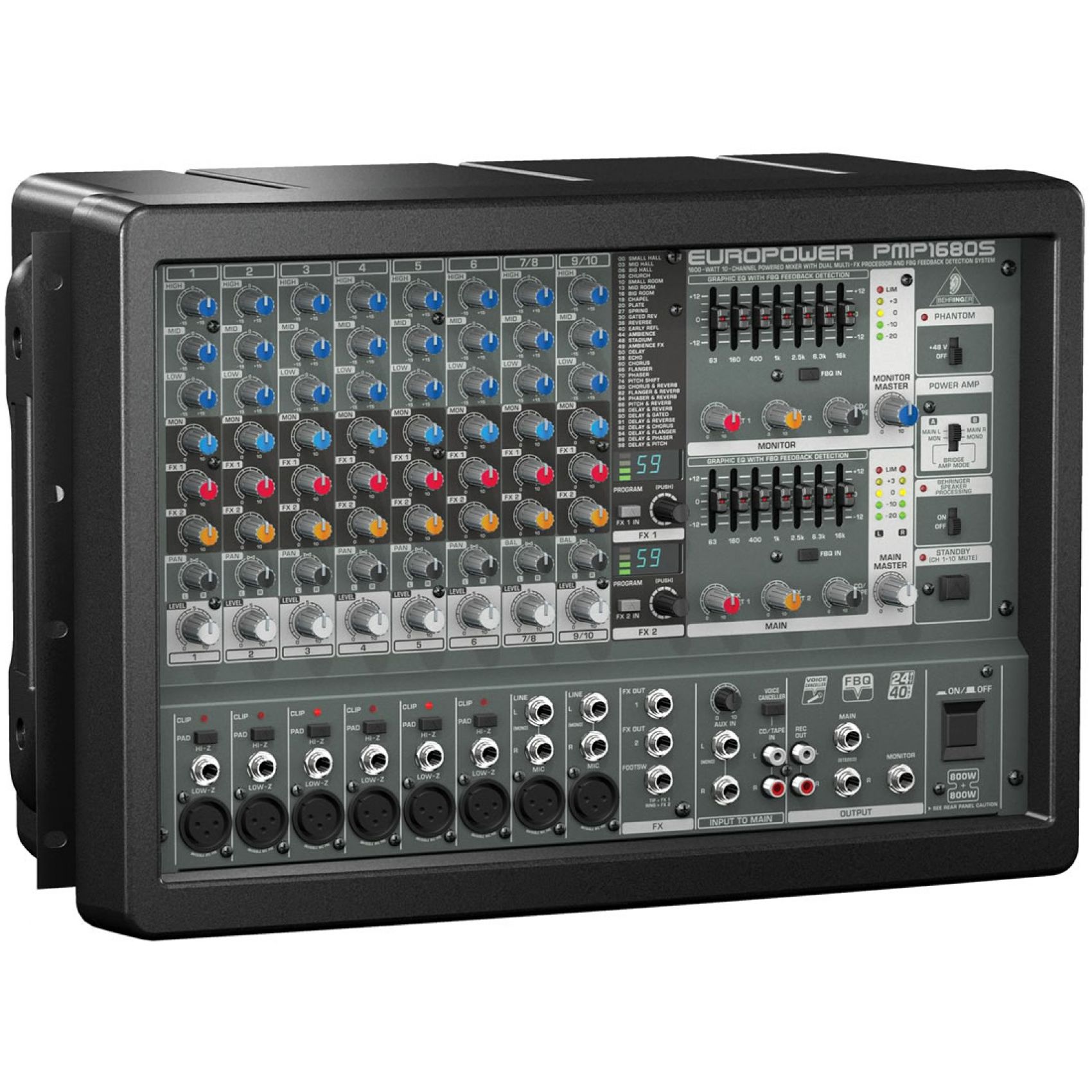 BEHRINGER EUROPOWER PMP1680S - MIXER AMPLIFICATO 1600W 10 CANALI