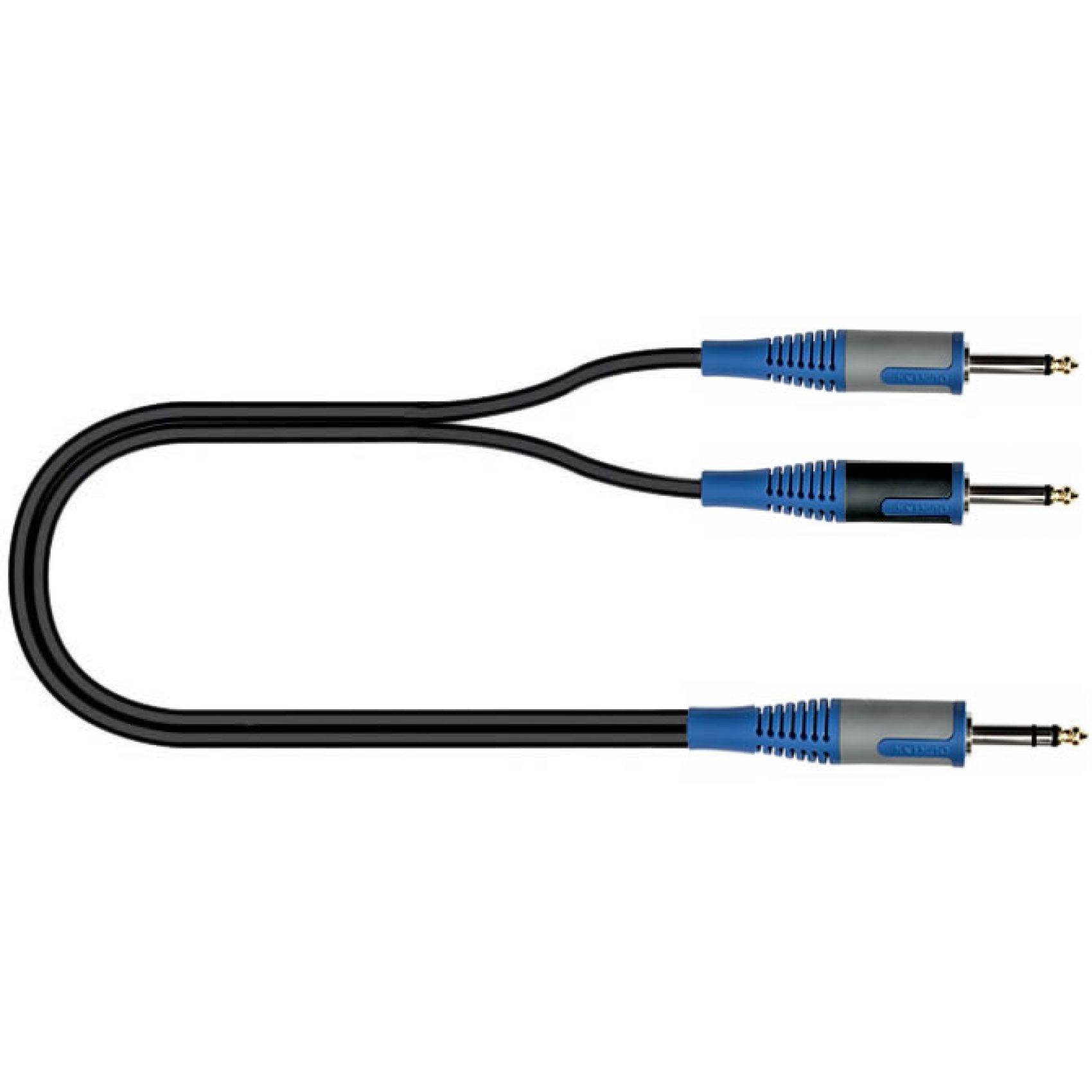 Cavo Audio Jack maschio stereo 6,3mm / 2 Jack mono 6,3mm da 5 m