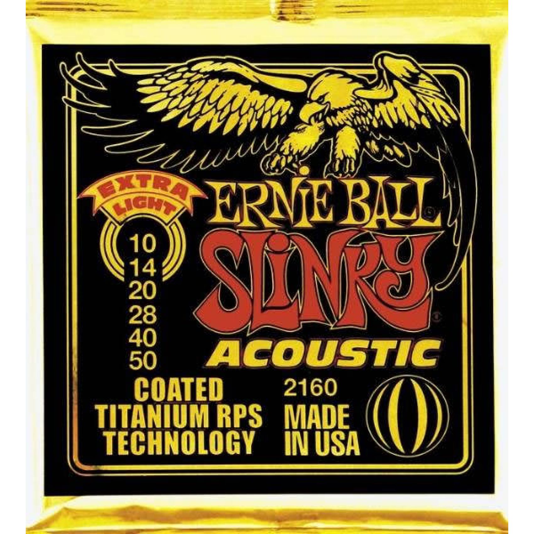 Ernie Ball 2160 Extra Light Slinky MUTA PER ACUSTICA 10/50