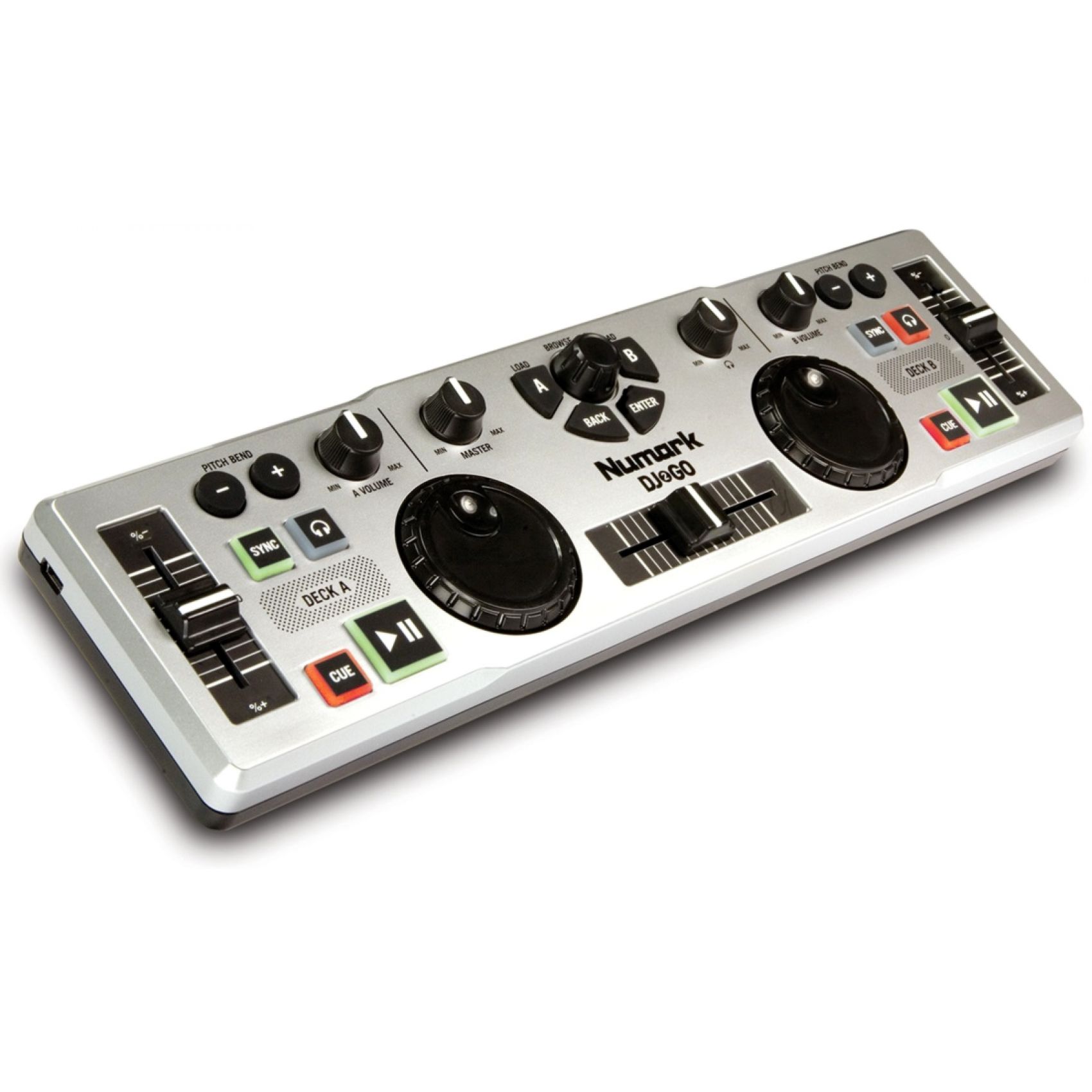 NUMARK DJ 2 GO Controller Midi/USB per DJ - PC / MAC e Virtual DJ