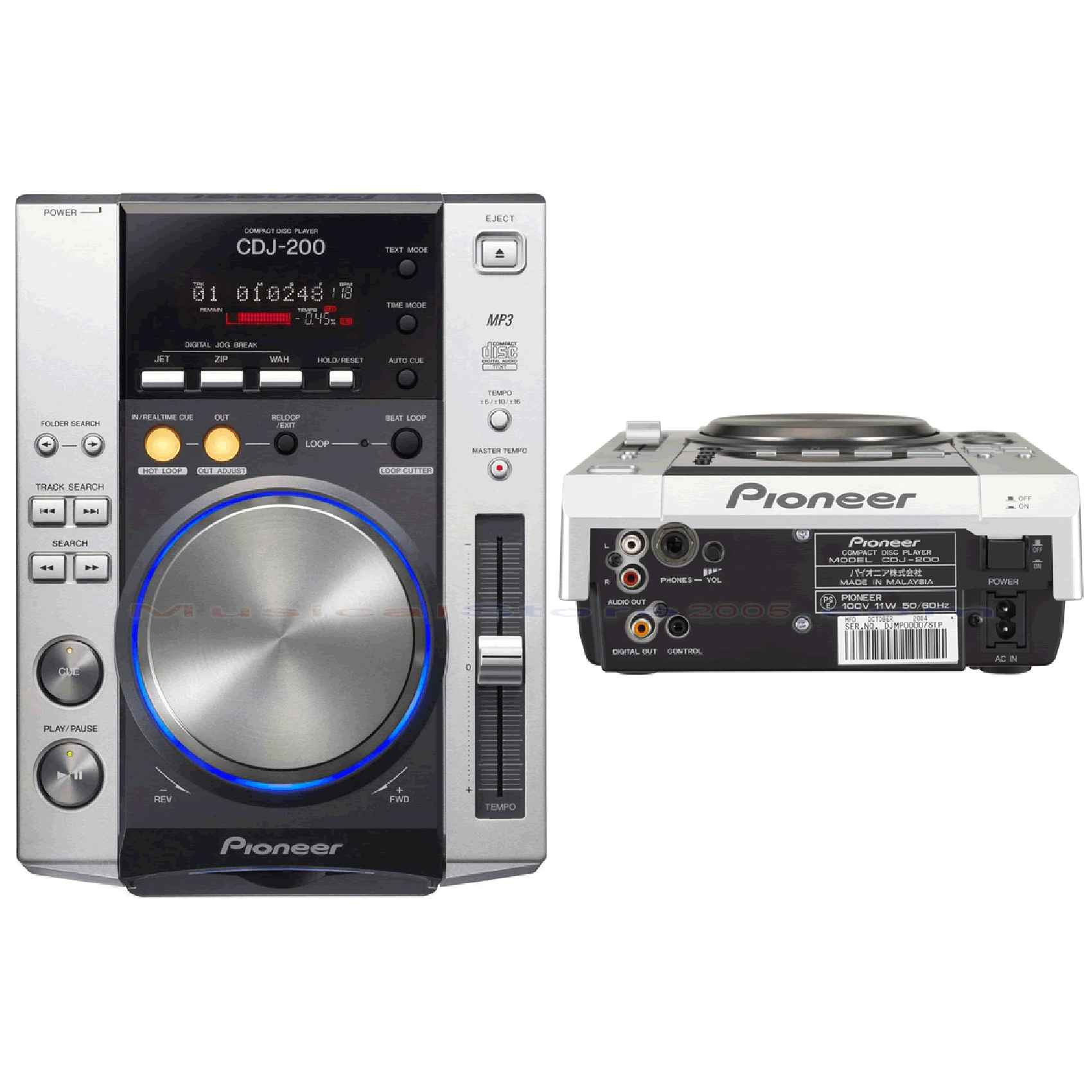 PIONEER CDJ200 LETTORE CD DIGITALE CON MP3 PER DJ