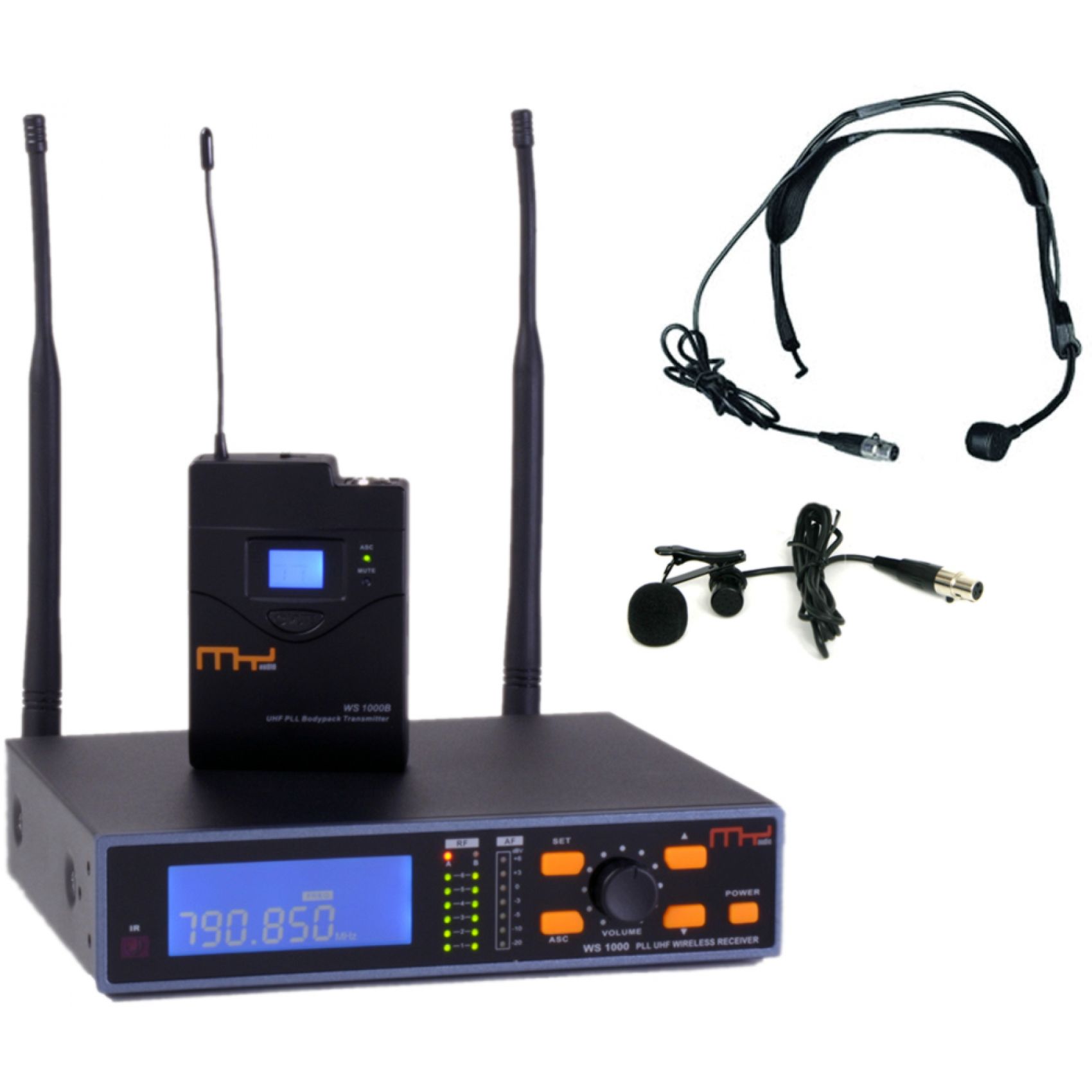 MyAudio WS1000SET + HT-1C - SISTEMA WIRELESS UHF CON ARCHETTO E