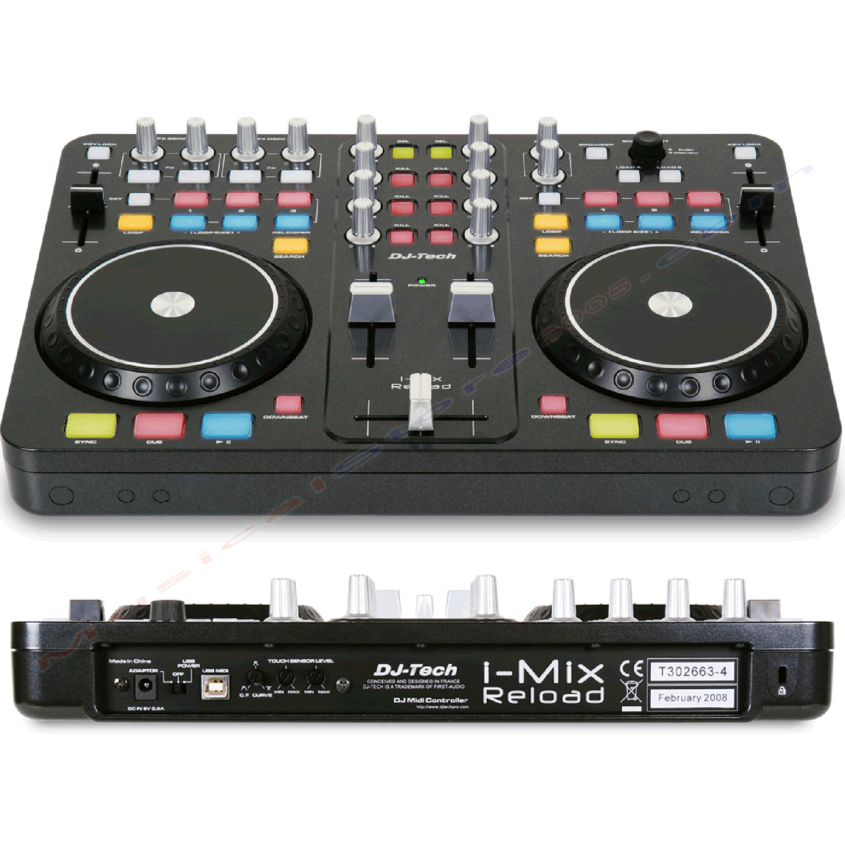 DJ TECH I-MIX RELOAD BLACK - CONTROLLER MIDI/USB