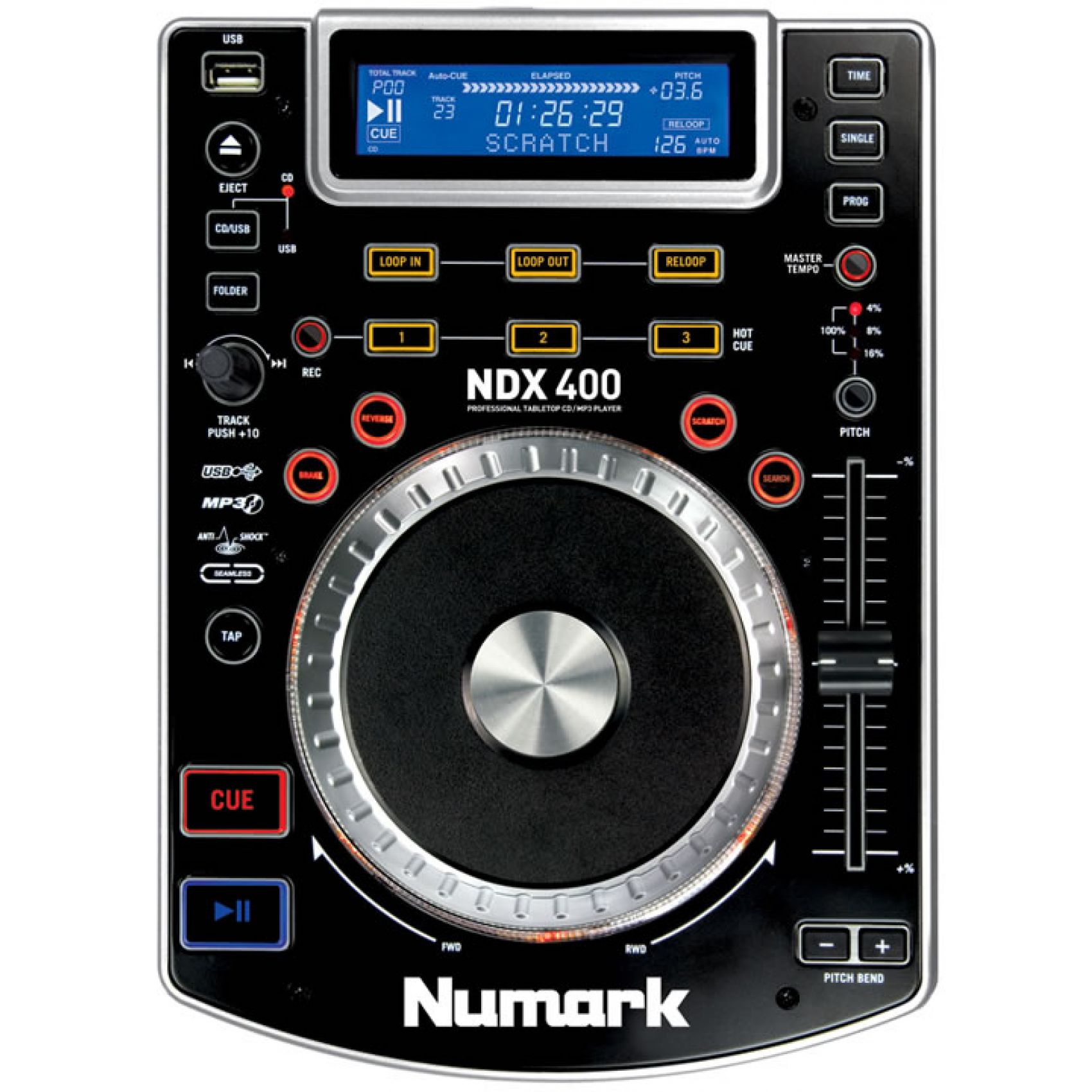 NUMARK NDX400 - LETTORE CD AUDIO E MP3 PER DJ