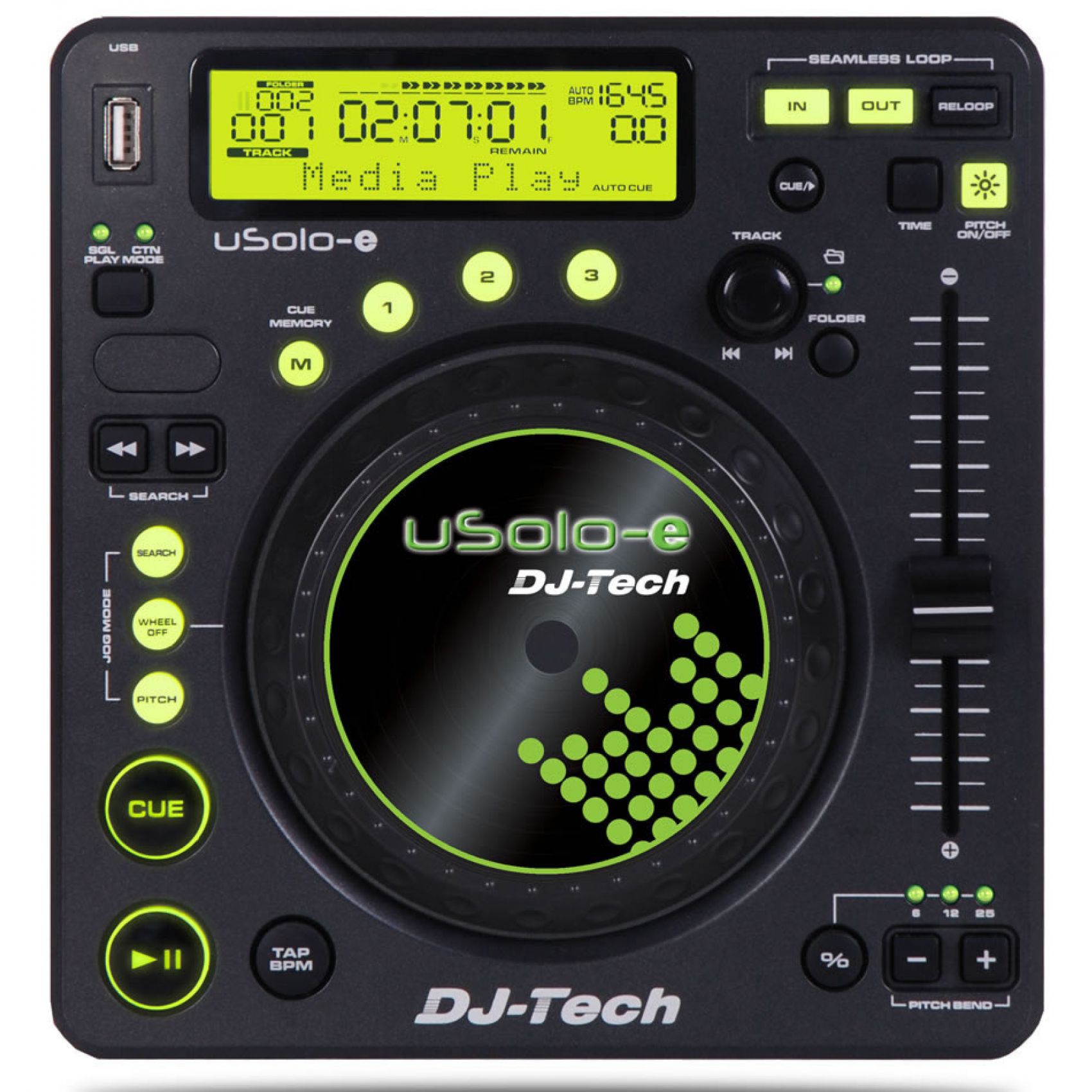 DJ TECH USOLOE - (Coppia) PLAYER MP3 COMPATTO USB