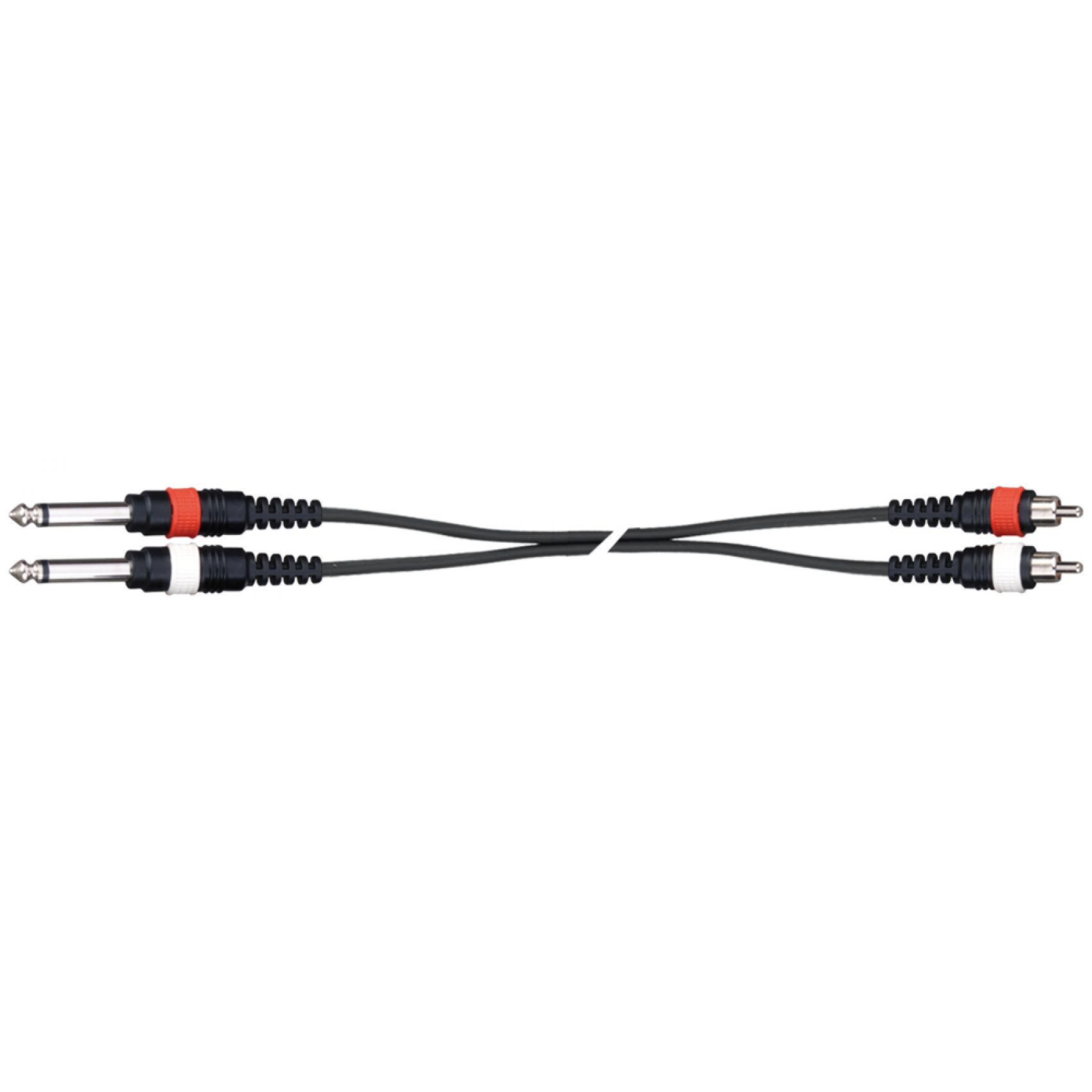 QUIKLOK Cavo Adattatore 2 Jack mono / 2 Rca maschio da 3 m