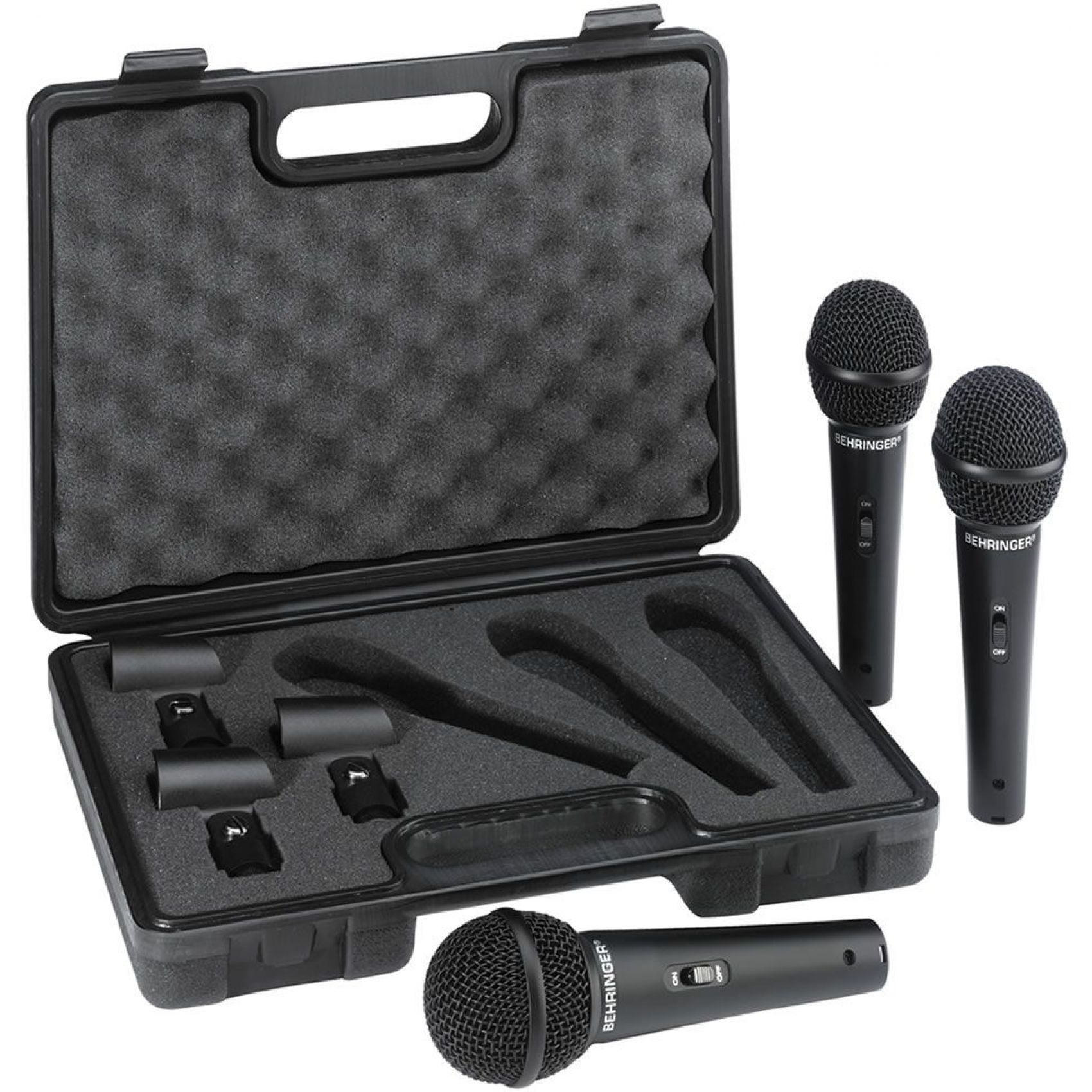 BEHRINGER ULTRAVOICE XM1800S 3 PACK Kit 3 microfoni Karaoke DJ valigetta inclusa 