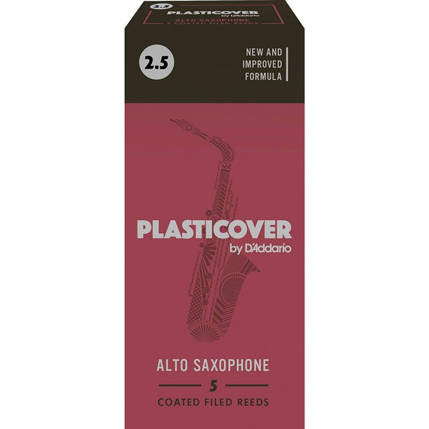 D'Addario Plasticover Alto Sax Reeds Strength 2.5 5-pack