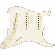 FENDER Pre-Wired Strat Pickguard Hot Noiseless SSS Parchment 11 Hole PG