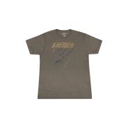0 GRETSCH Gretsch Lightning Bolt T-Shirt Brown M