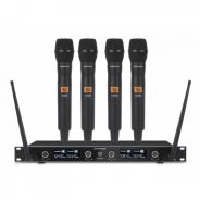 Rondson BE-1040/4MIC 4-channel Diversity UHF set, 4 Handheld Microphones 