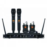 Rondson BE-1040/2MIC/2BP 4-channel Diversity UHF set, 2 Handheld Microphones and 2 bodypack microphone