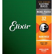 Elixir 15332 ELECTRIC BASS NICKEL PLATED STEEL NANOWEB 