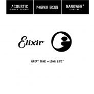 Elixir 14153 ACOUSTIC PHOSPHOR BRONZE NANOWEB SINGLE Corde / set di corde per chitarra acustica