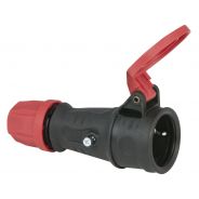 PCE - Solid Rubber Connector Female - PCE, Rosso, IP44