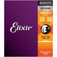 0 Elixir 11102 ACOUSTIC 80/20 BRONZE NANOWEB Corde / set di corde per chitarra acustica