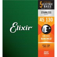 Elixir 14777 ELECTRIC BASS STAINLESS STEEL NANOWEB Corde / set di corde per basso