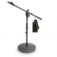 0 Gravity MS 2222 B - Asta microfonica corta con base tonda e portamicrofono estraibile a 2 punti