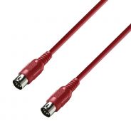 Adam Hall Cables K3 MIDI 0075 RED - Cavo MIDI 0,75 m rosso