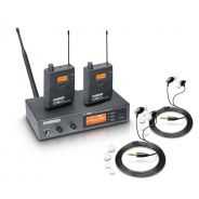 0 LD Systems MEI 1000 G2 BUNDLE - Sistema di monitoraggio in-ear senza fili con 2 x trasmettitore da cintura e 2 x cuffie in-ear